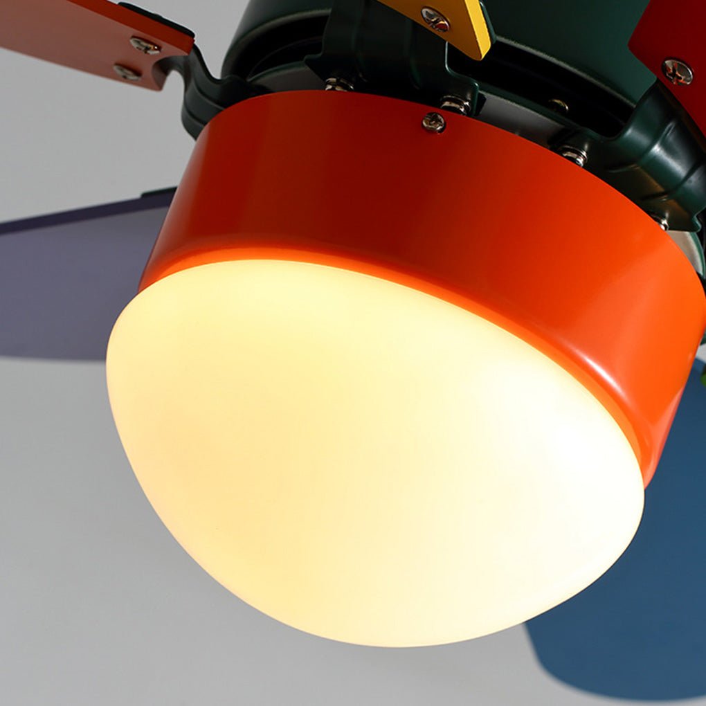 Vibrant LED Ceiling Fan for Kids' Room - Mini Colorful Design