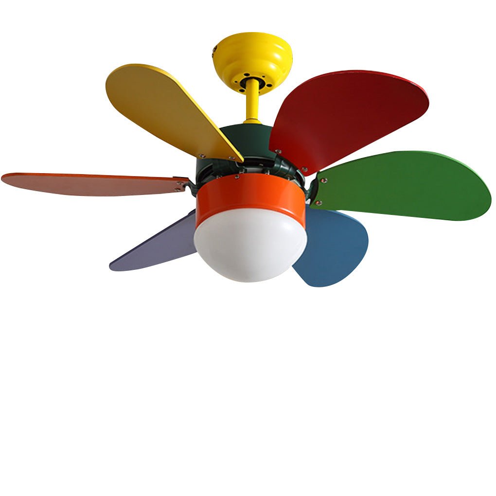 Vibrant LED Ceiling Fan for Kids' Room - Mini Colorful Design
