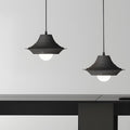 Nordic Striped Iron Pendant Light with 3-Step Dimming for Living Room