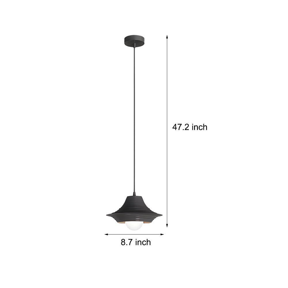 Creative Iron Striped Pendant Light with 3-Step Dimming for Nordic Style Rooms