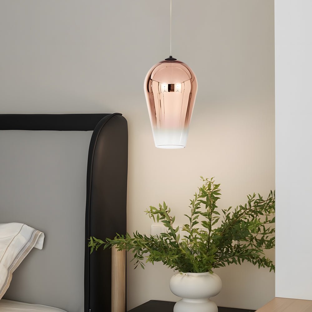 Custom Gradient Glass Pendant Light Fixture in Nordic Post-Modern Style