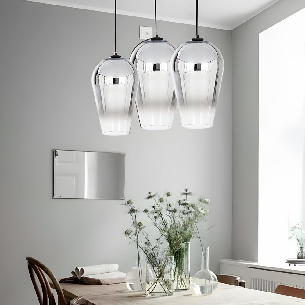 Custom Gradient Glass Pendant Light Fixture in Nordic Post-Modern Style