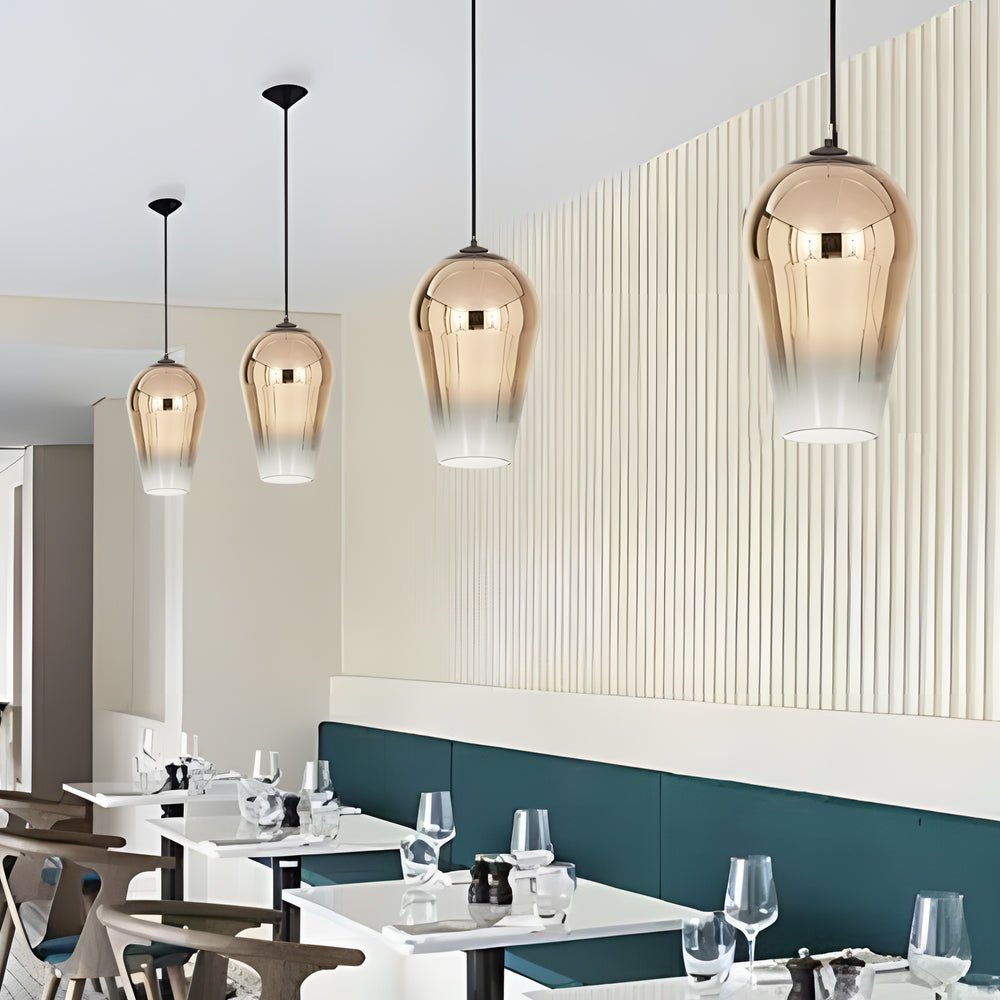 Custom Gradient Glass Pendant Light - Nordic Post-Modern Design for Dining Room