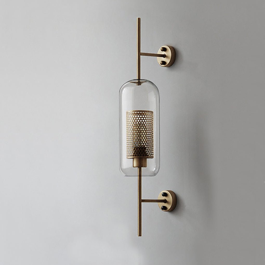 Custom Industrial Bronze Glass Wall Sconces for Retro Corridor Decor