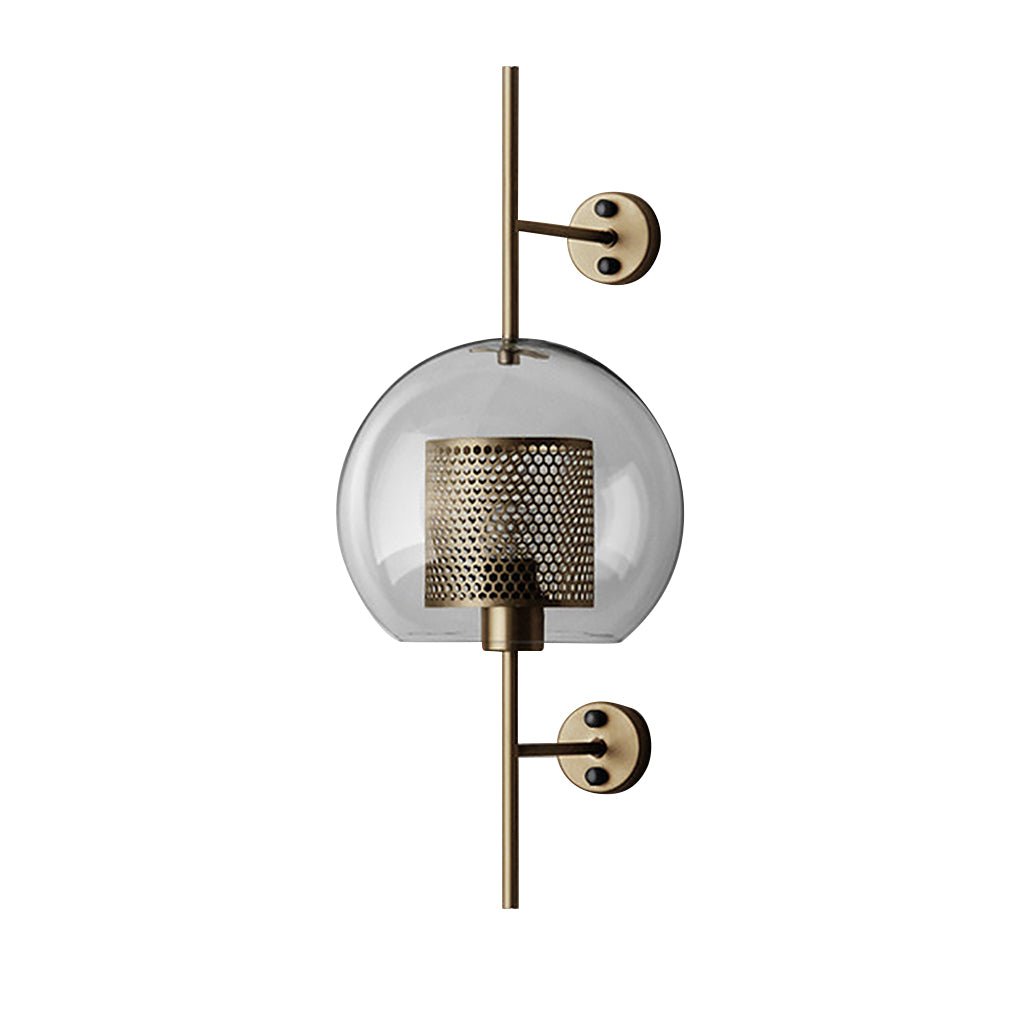 Custom Industrial Bronze Glass Wall Sconces for Retro Corridor Decor