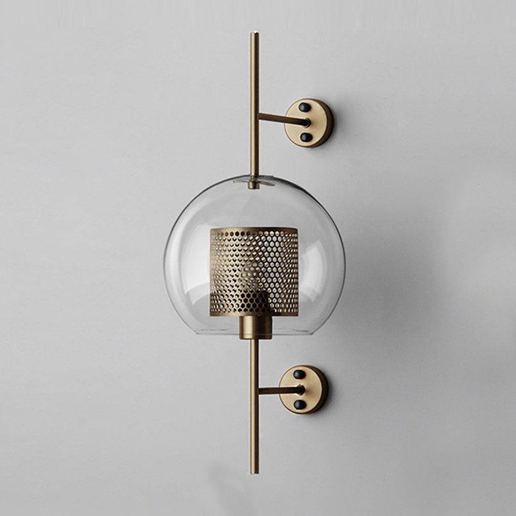 Custom Industrial Bronze Glass Wall Sconces for Retro Corridor Decor