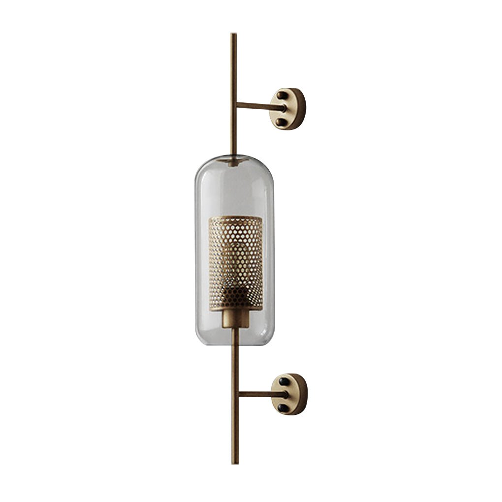 Custom Industrial Bronze Glass Wall Sconces for Retro Corridor Decor