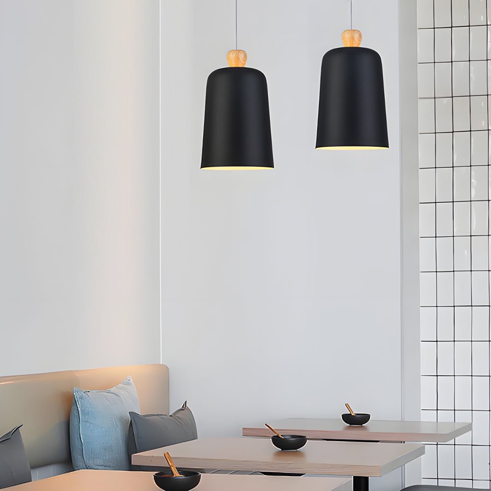 Modern Black and White Pleat Box LED Pendant Light for Dining Room