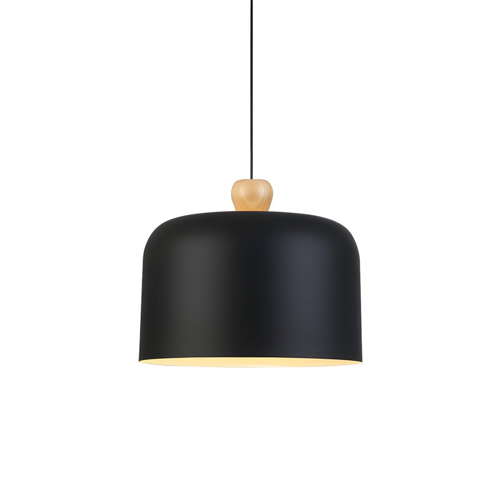 Modern Black and White Pleat Box LED Pendant Light for Dining Room