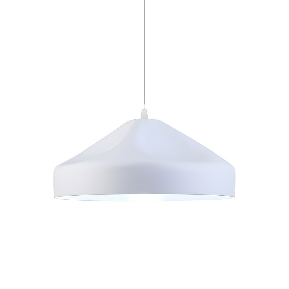 Modern Black and White Aluminum Pleat Box LED Pendant Light for Home