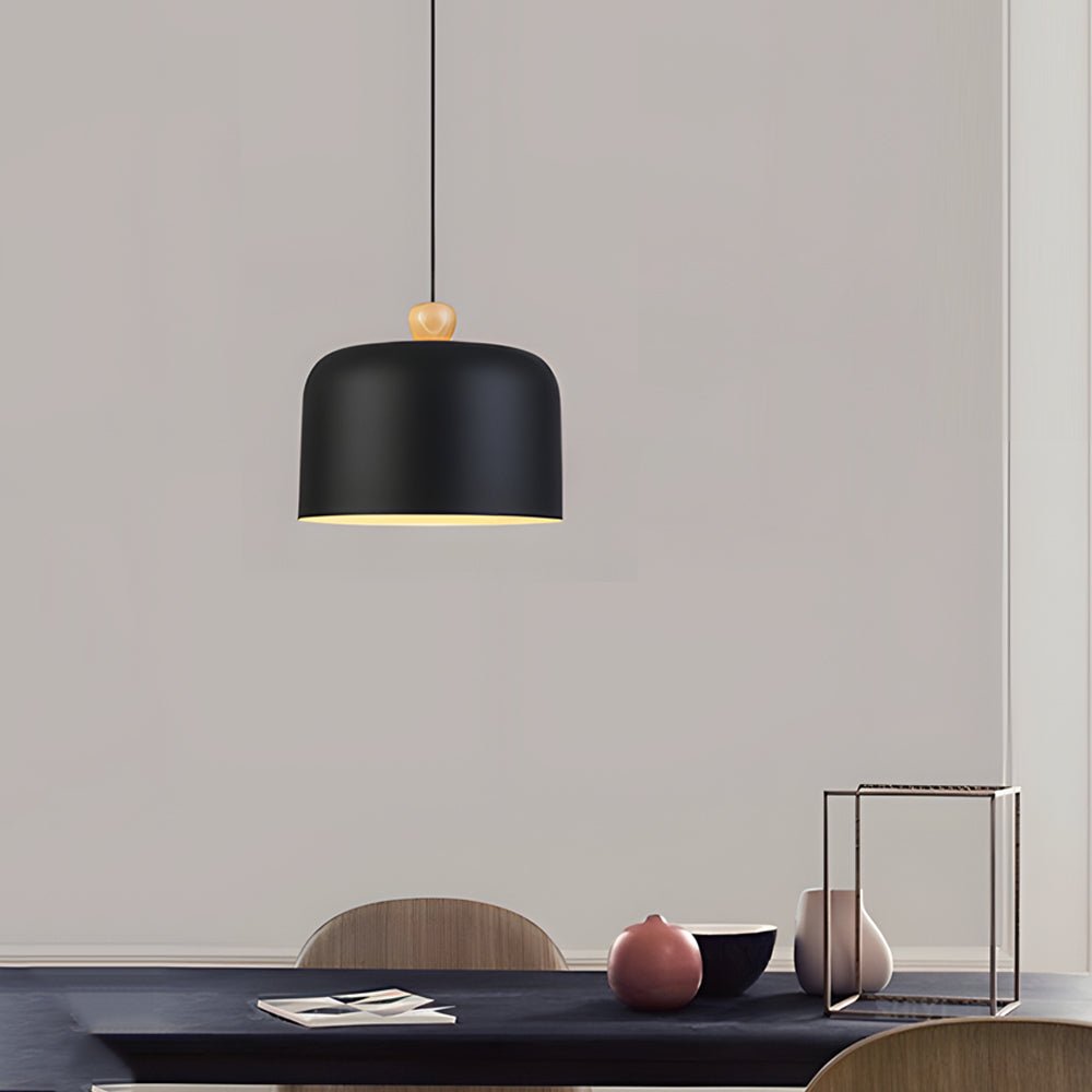 Modern Black and White Pleat Box LED Pendant Light for Dining Room