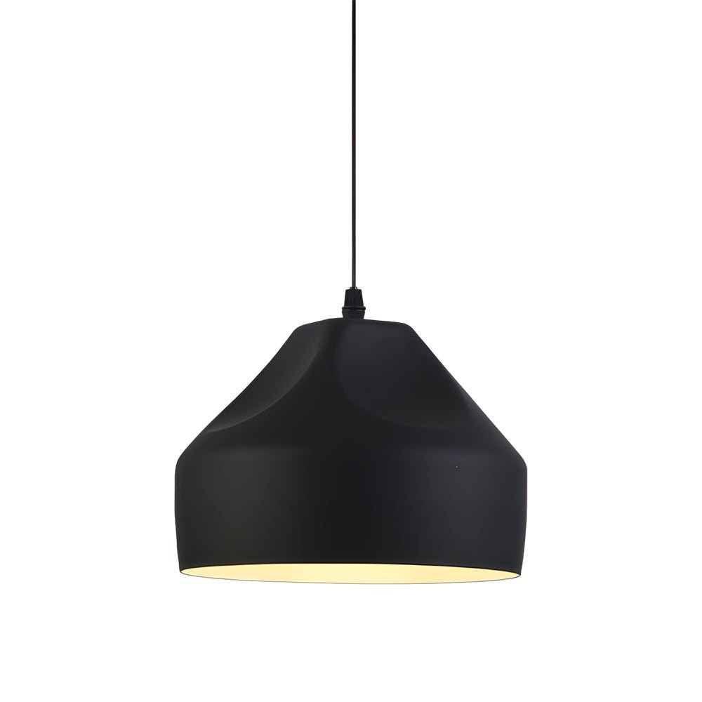Modern Black and White Aluminum Pleat Box LED Pendant Light for Home