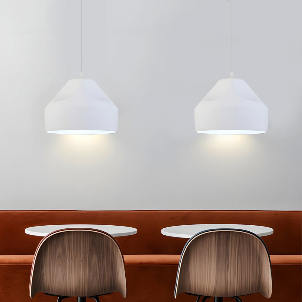 Modern Black and White Aluminum Pleat Box LED Pendant Light for Home