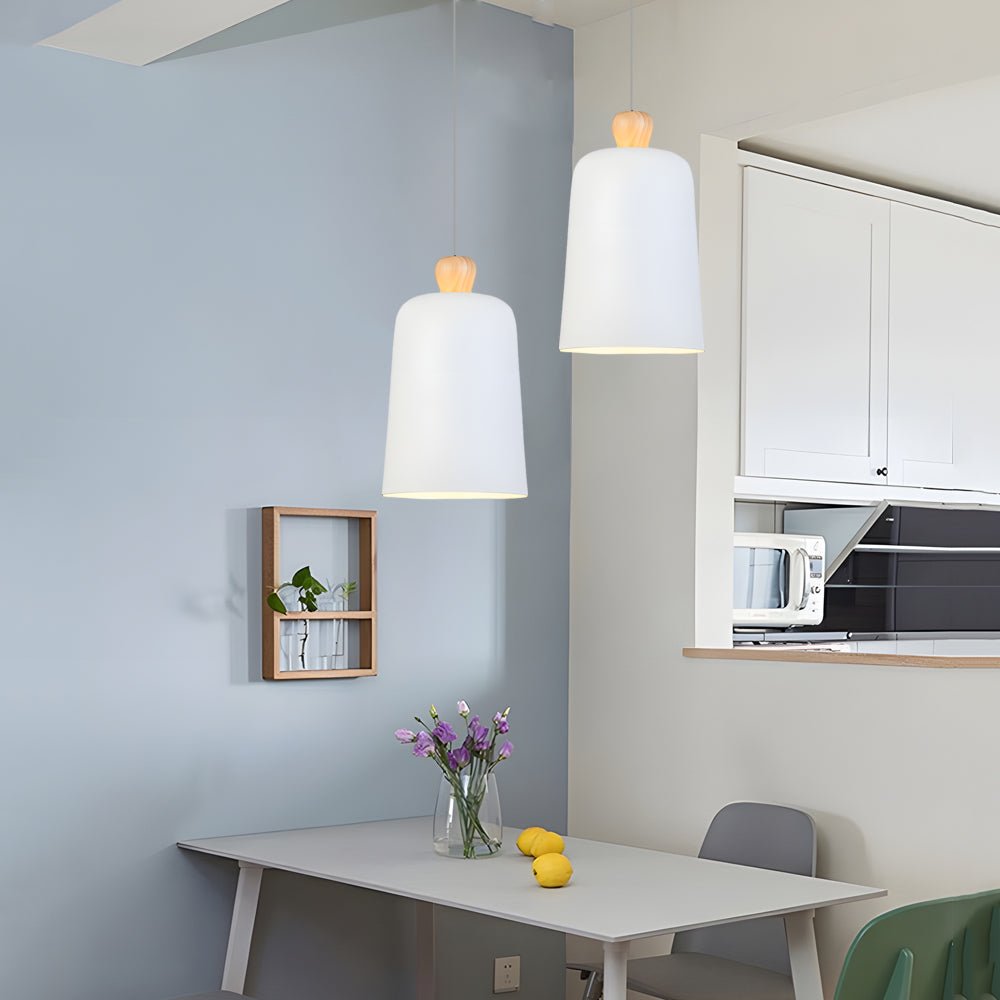 Modern Black and White Pleat Box LED Pendant Light for Dining Room