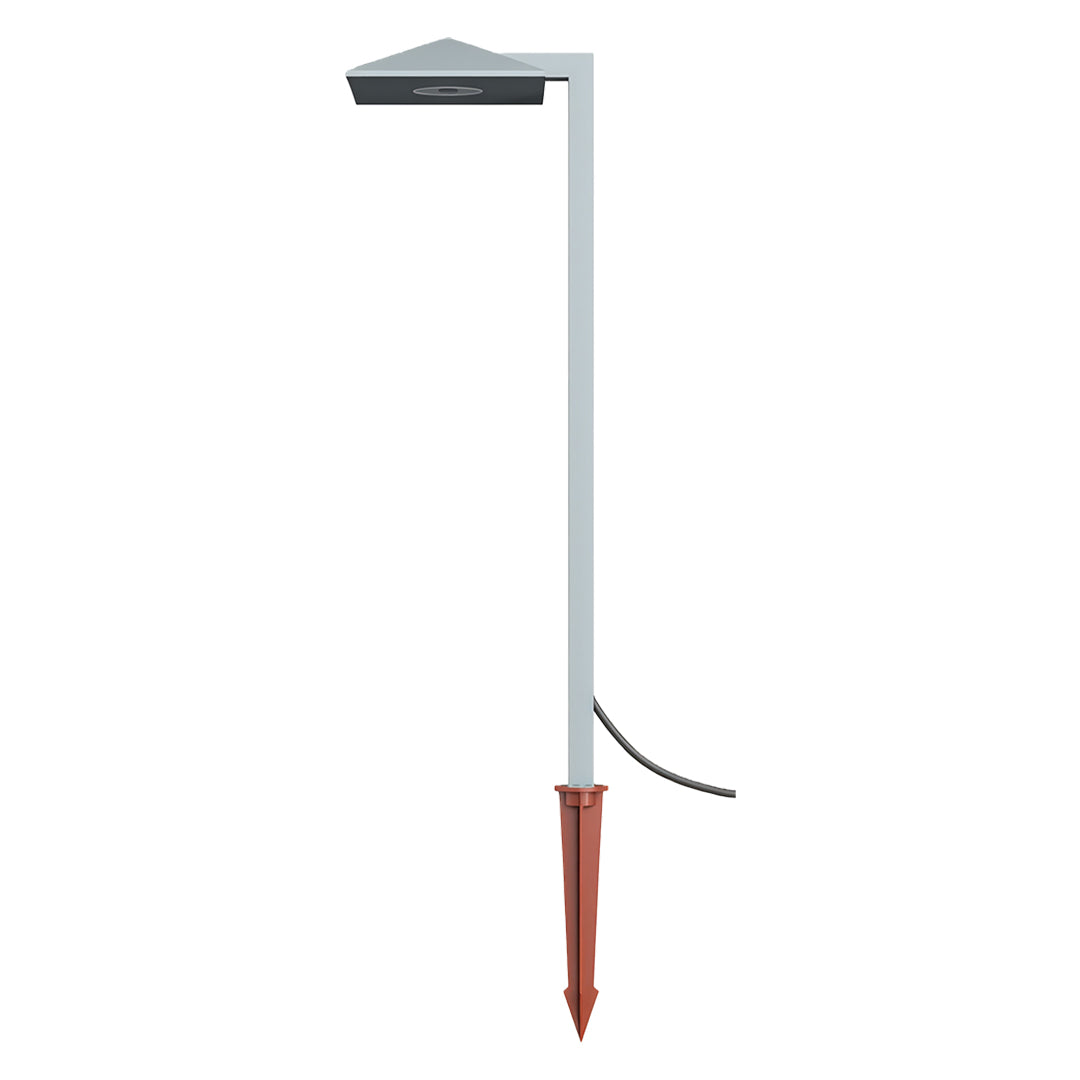 Modern Waterproof Minimalist Outdoor Plug-In Pathway Lights in Black Metal