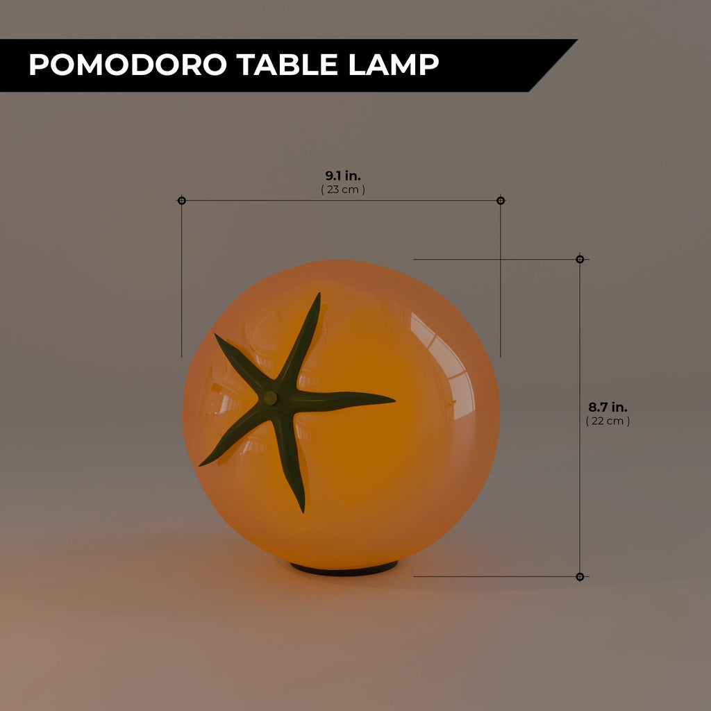 Contemporary White Ceramic Pomodoro Table Lamp for Office and Living Room