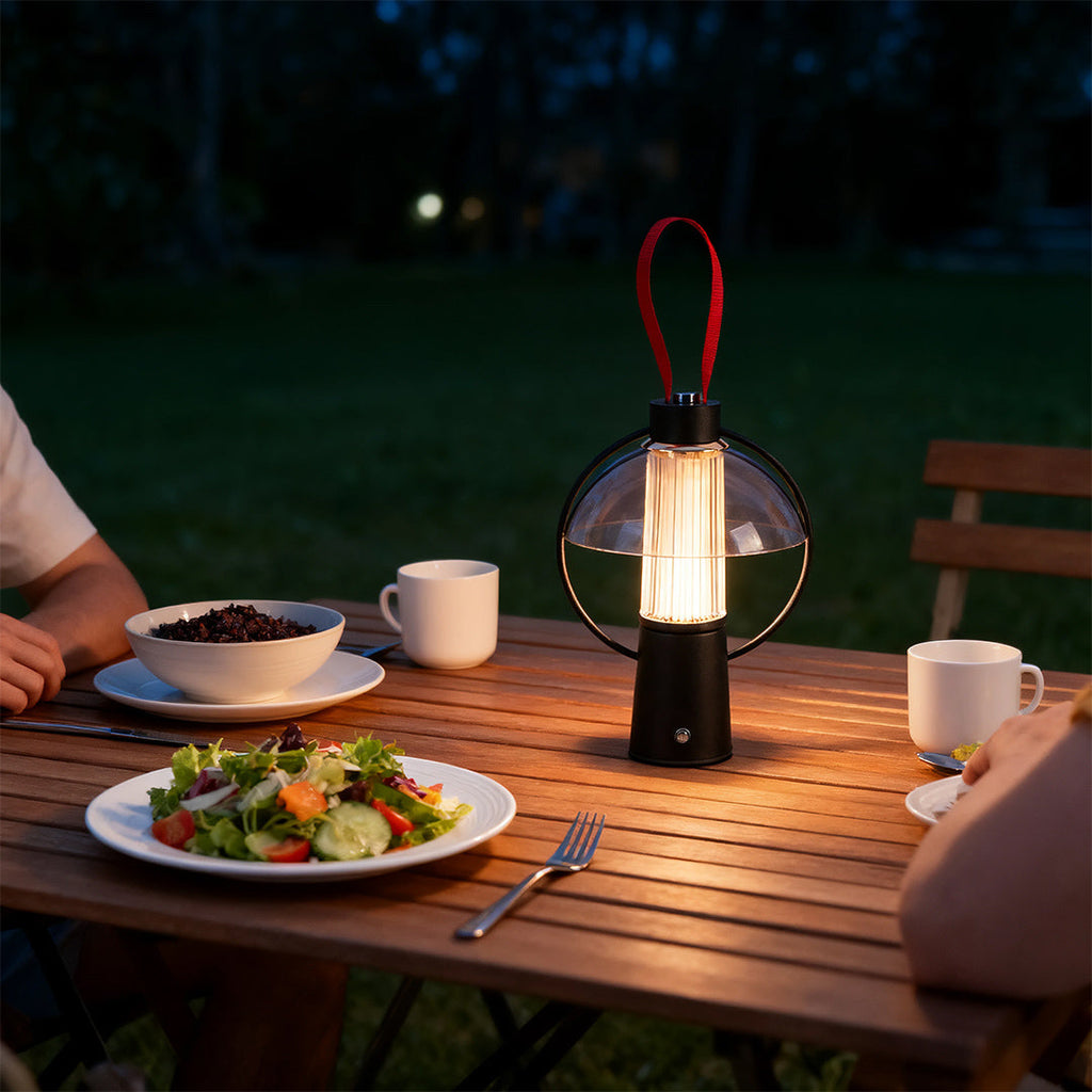 Modern Circle Table Lamp with Iron Base and Acrylic Shade for Home Decor