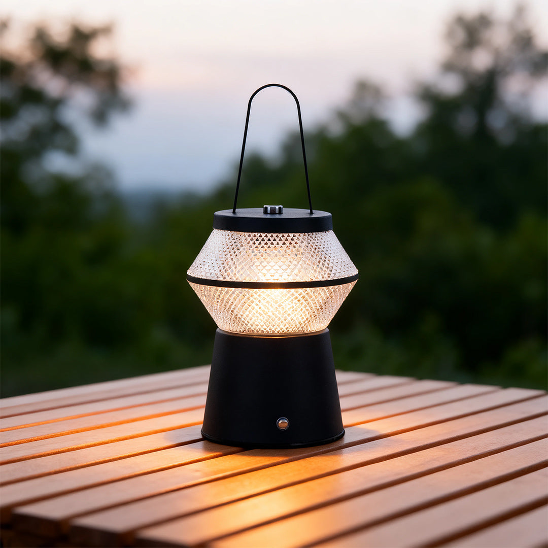 Elegant Solar-Powered LED Lantern with UV Mosquito Repellent for Patio