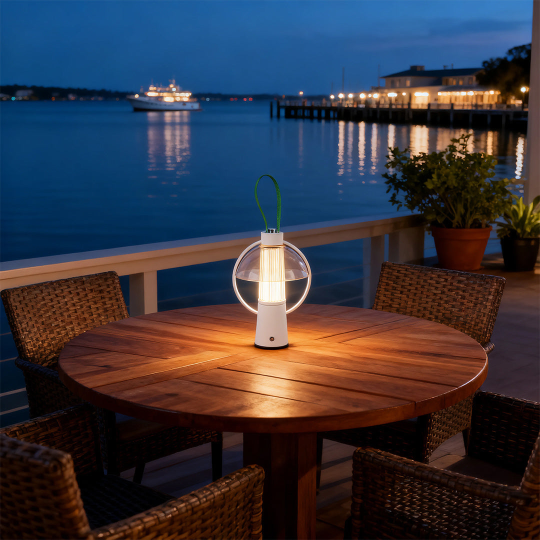 Modern Circle Table Lamp with Iron Base and Acrylic Shade for Home Decor