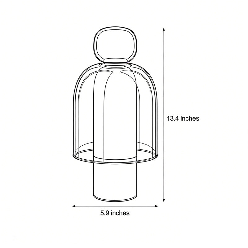 Elegant Human-Shaped LED Metal Table Lamp with Glass Base for Living Rooms