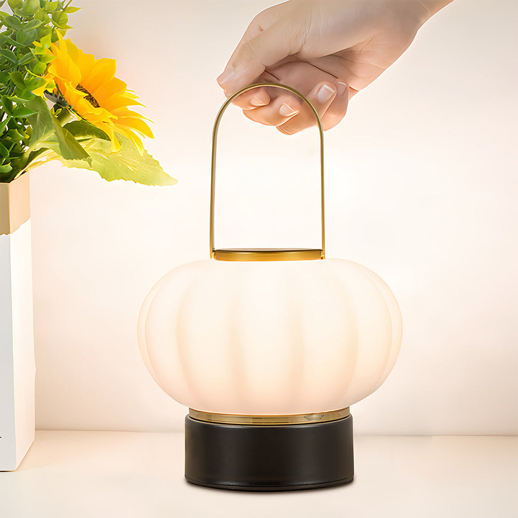 Nordic Style LED Lantern Table Lamp in Warm White for Cozy Living Rooms