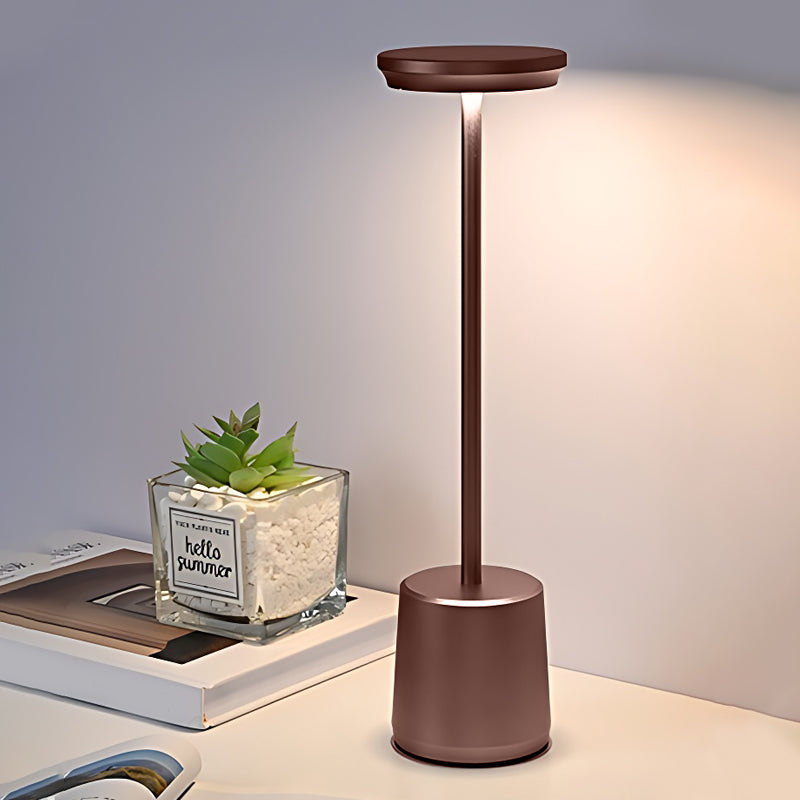 Modern Portable Rechargeable LED Table Lamp in Sleek White for Bedroom