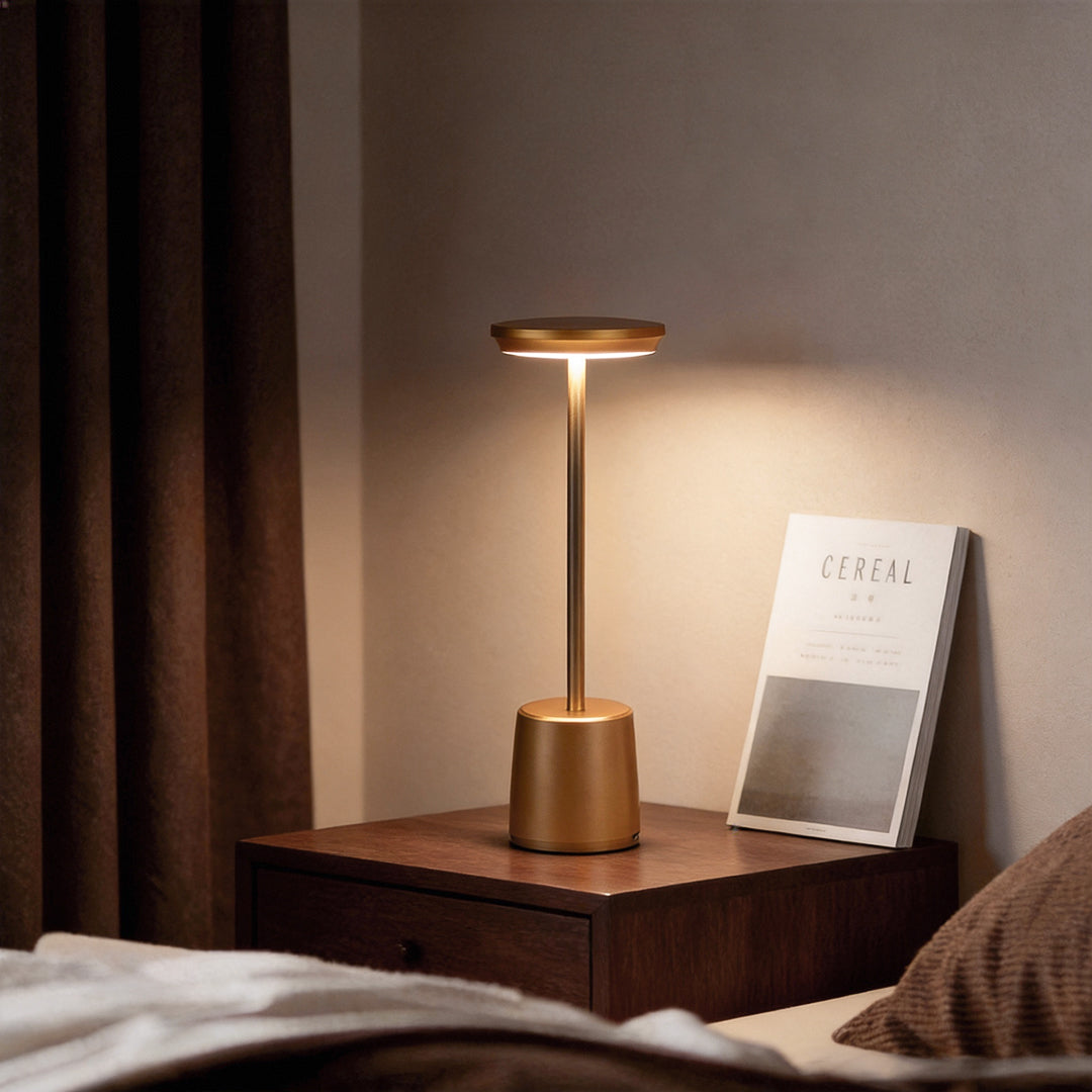 Modern Portable Rechargeable LED Table Lamp in Sleek White for Bedroom