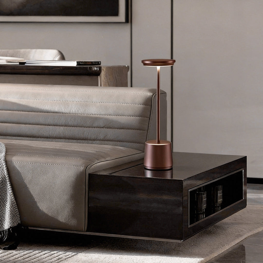 Modern Portable Rechargeable LED Table Lamp in Sleek White for Bedroom