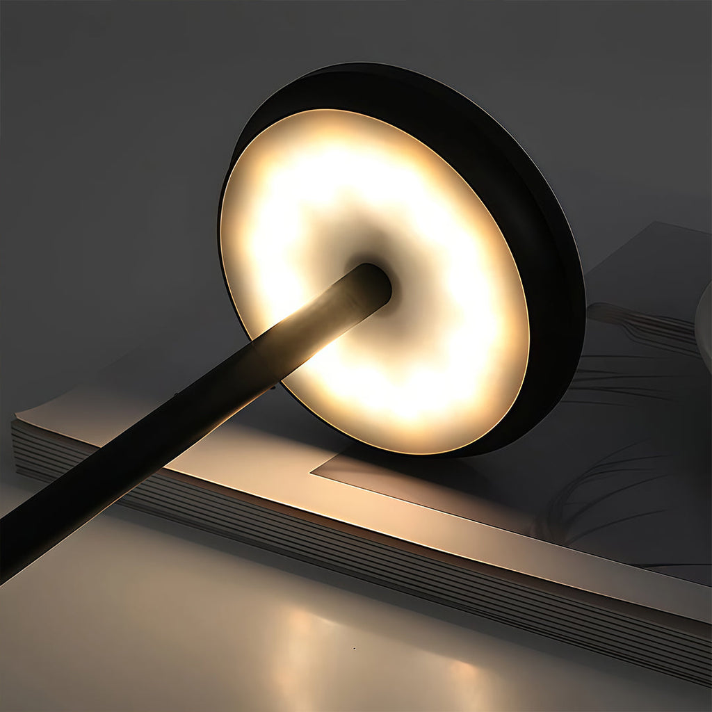Modern Portable Rechargeable LED Table Lamp in Sleek White for Bedroom