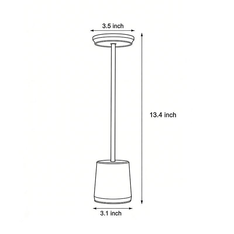 Modern Portable Rechargeable LED Table Lamp in Sleek White for Bedroom