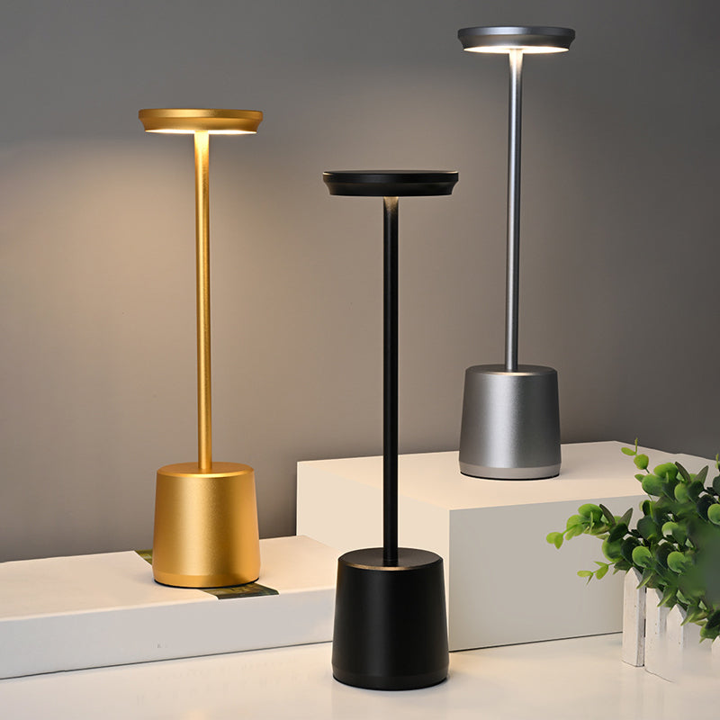 Modern Portable Rechargeable LED Table Lamp in Sleek White for Bedroom