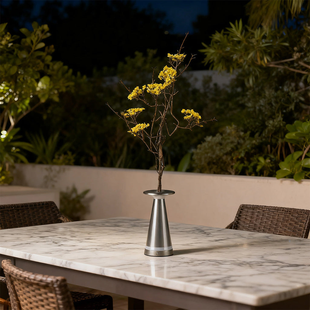 Artistic Bronze Vase Table Lamp with Mosquito Repellent for Living Room