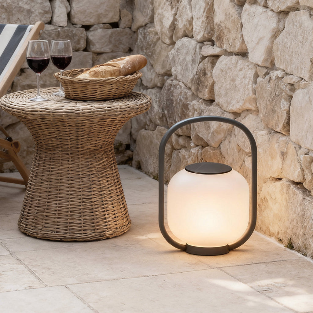 Waterproof Rechargeable LED Solar Lantern with Handle for Outdoor Use