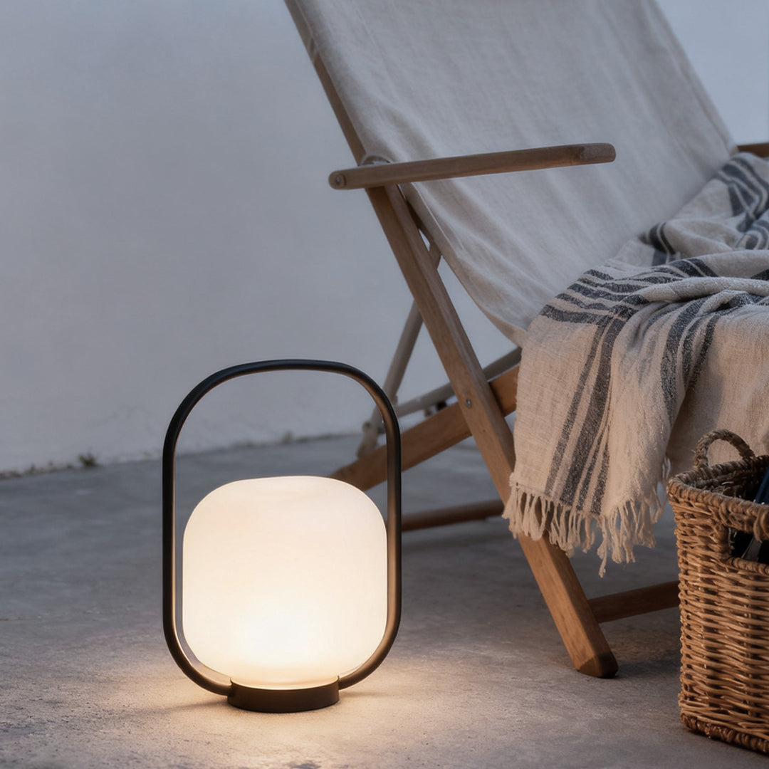 Waterproof Rechargeable LED Solar Lantern with Handle for Outdoor Use