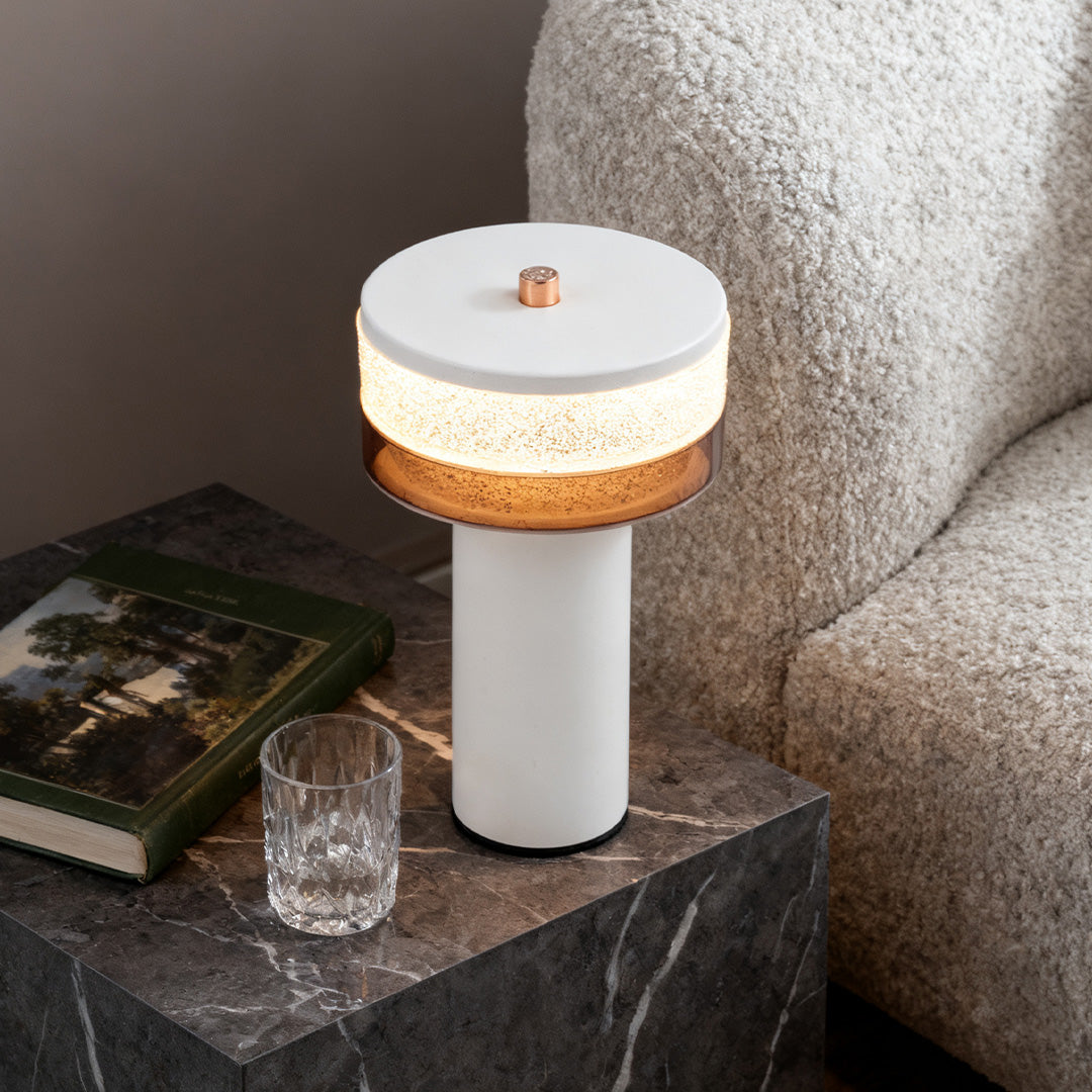 Sleek Nordic Black Iron Cylindrical Table Lamp for Modern Living Room