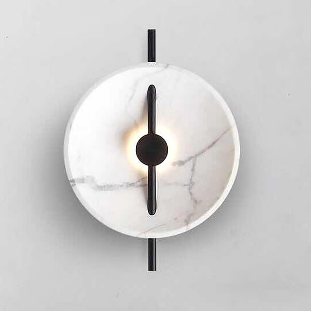 Postmodern White Marble LED Wall Sconce for Bedroom & Living Room