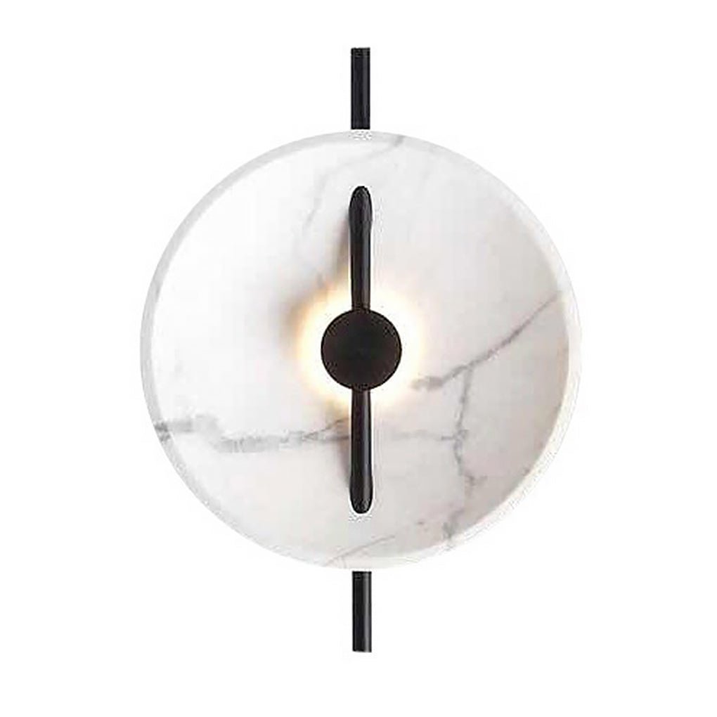 Postmodern White Marble LED Wall Sconce for Bedroom & Living Room