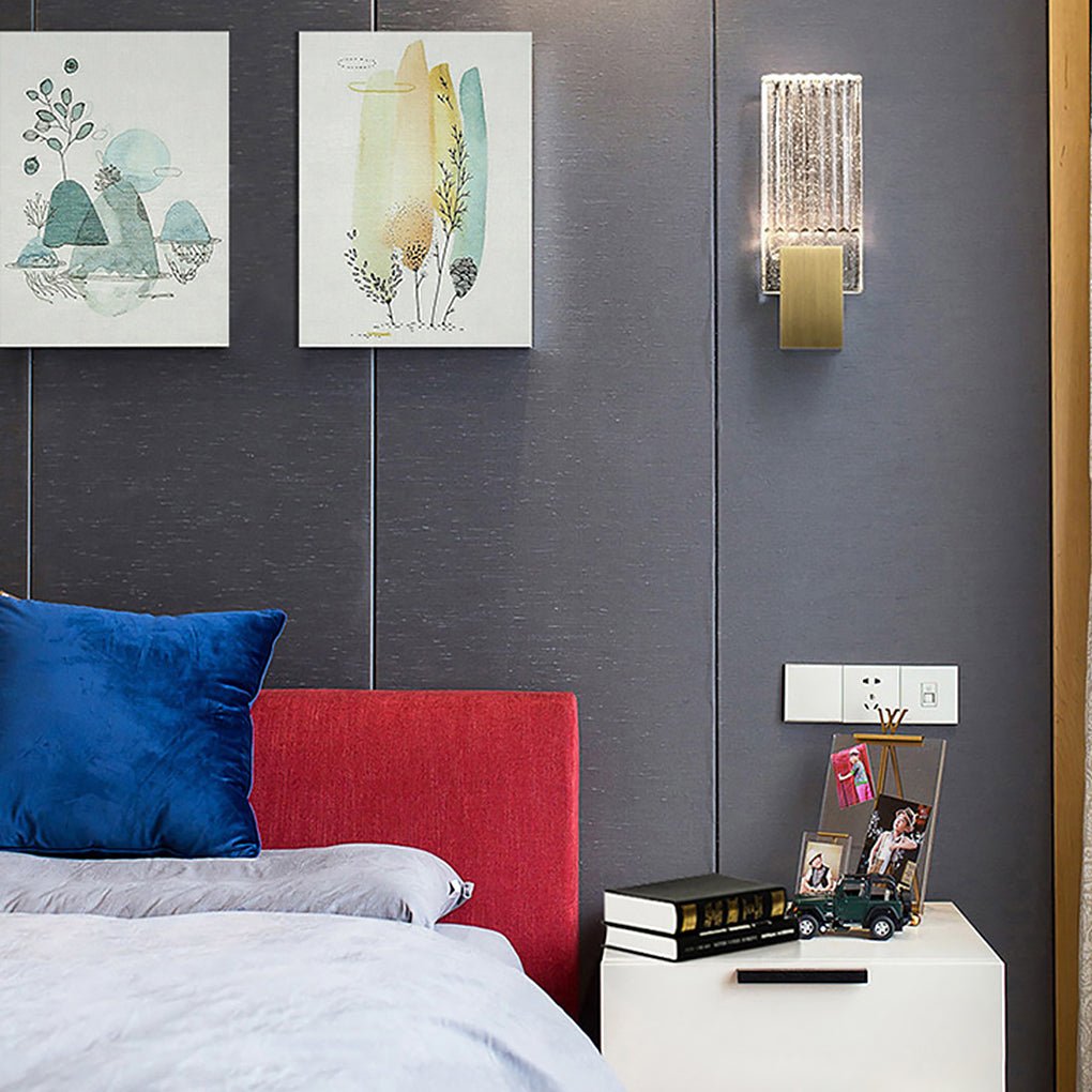 Postmodern Minimalist LED Crystal Wall Sconces for Aisle or Bedside