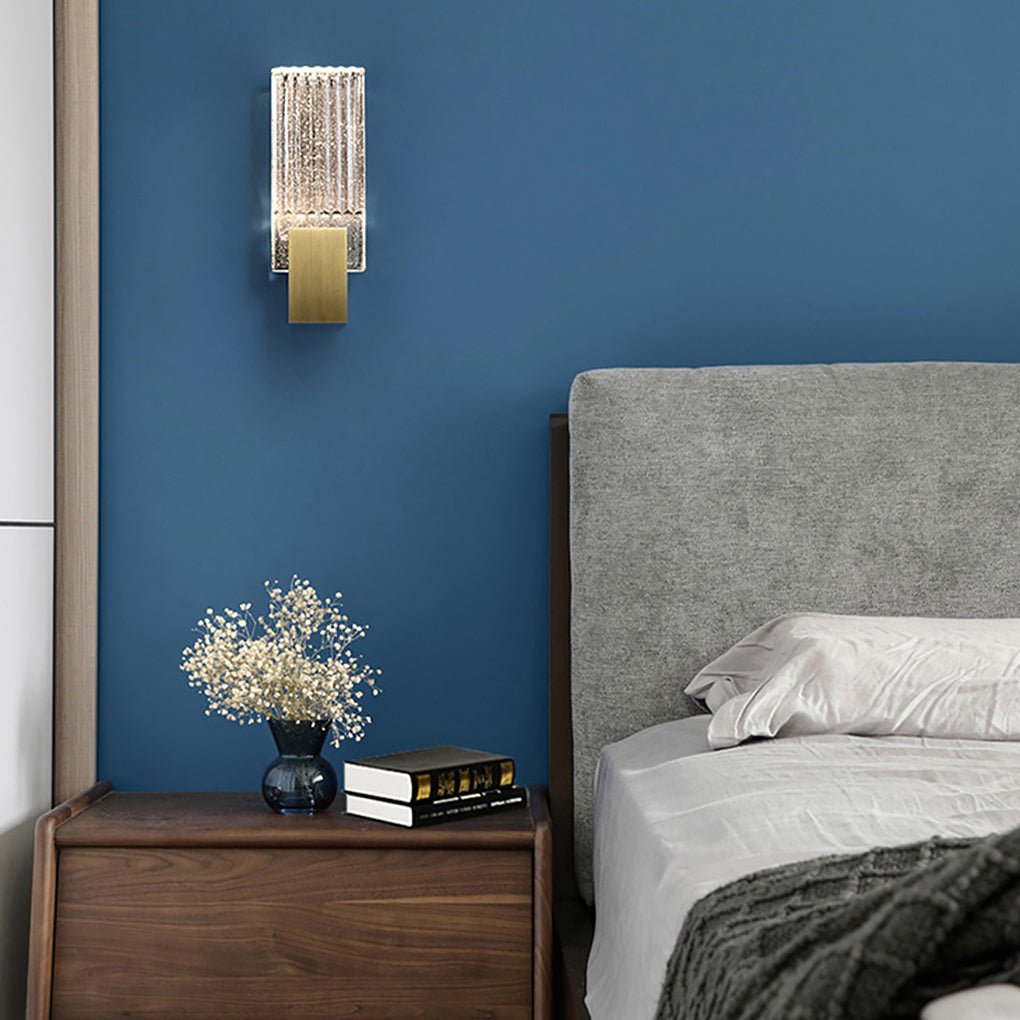 Postmodern Minimalist LED Crystal Wall Sconces for Aisle or Bedside