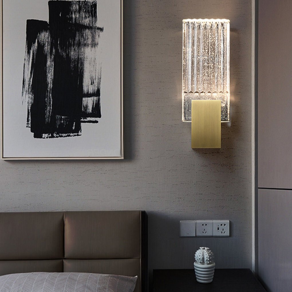 Postmodern Minimalist LED Crystal Wall Sconces for Aisle or Bedside