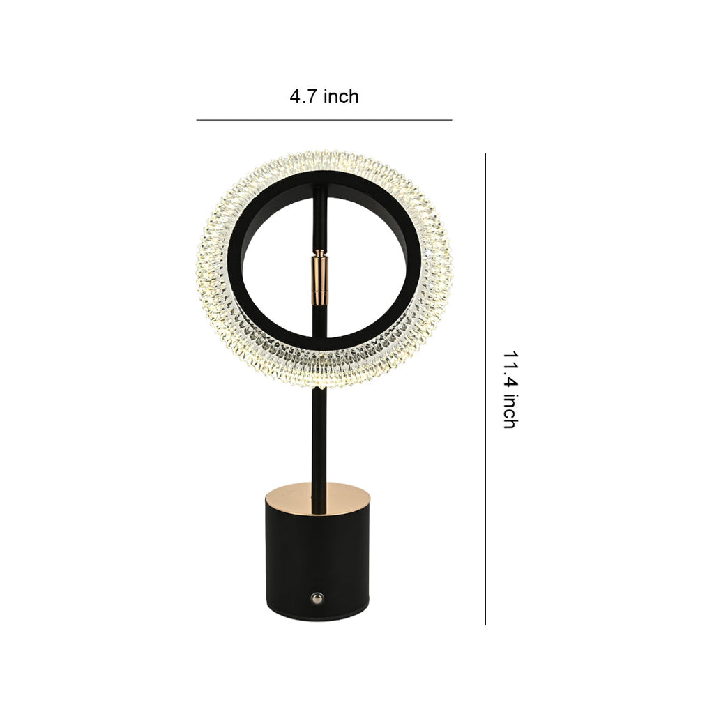 Minimalist White Ring Touch Table Lamp for Living Room Bedroom Decor