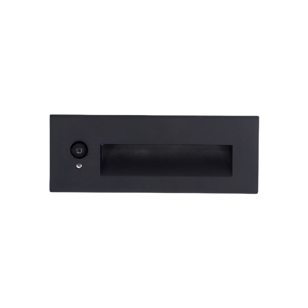 Modern Minimalist Embedded LED Step Lights for Outdoor Stairs – Black Finish