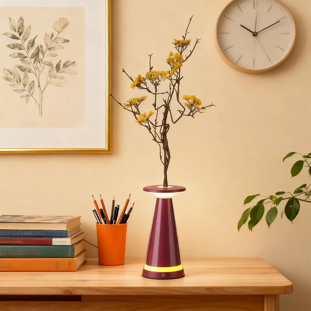 Artistic Bronze Vase Table Lamp with Mosquito Repellent for Living Room
