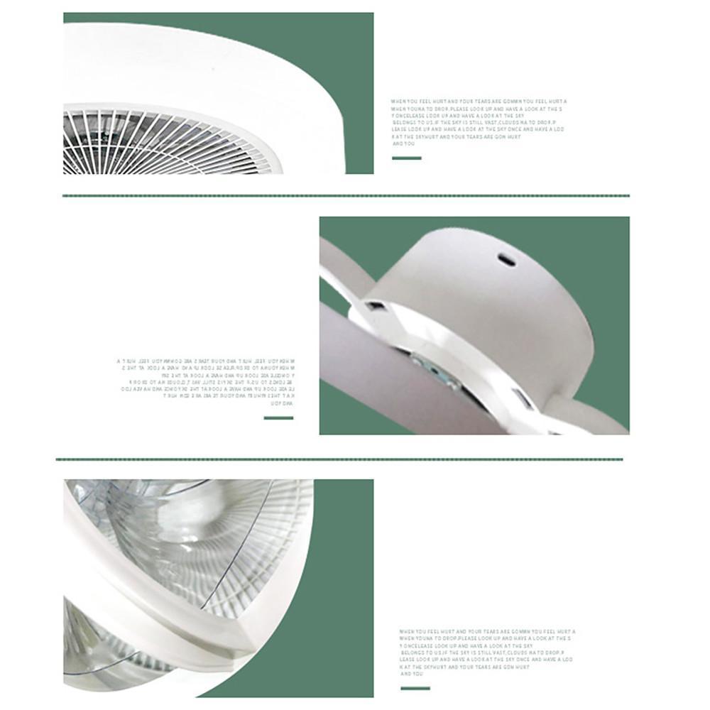 Modern White Bladeless LED Ceiling Fan Light for Living Room Decor