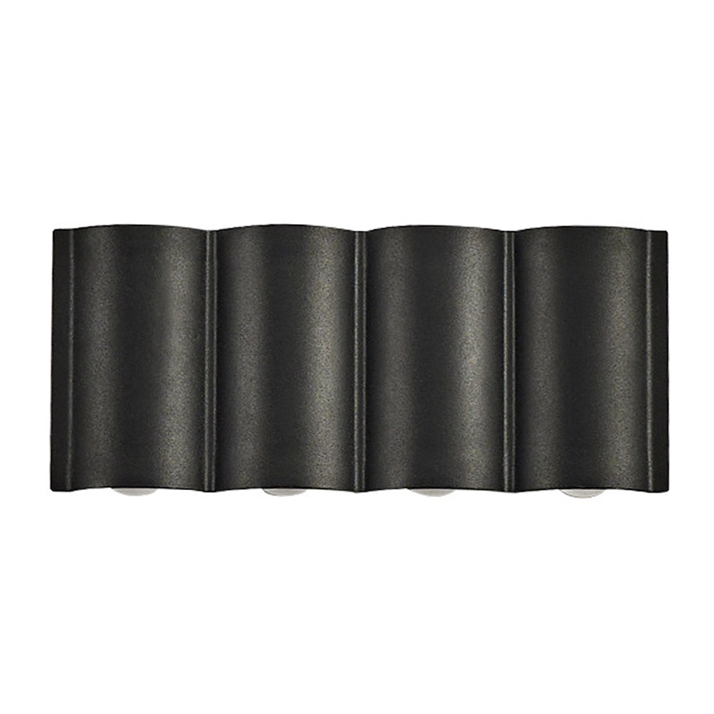 Modern Aluminum Wave-Shaped LED Outdoor Wall Light for Patio & Garden