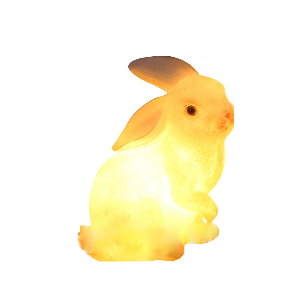 Modern Waterproof Rabbit Garden Light in White Fiberglass for Outdoor Spaces