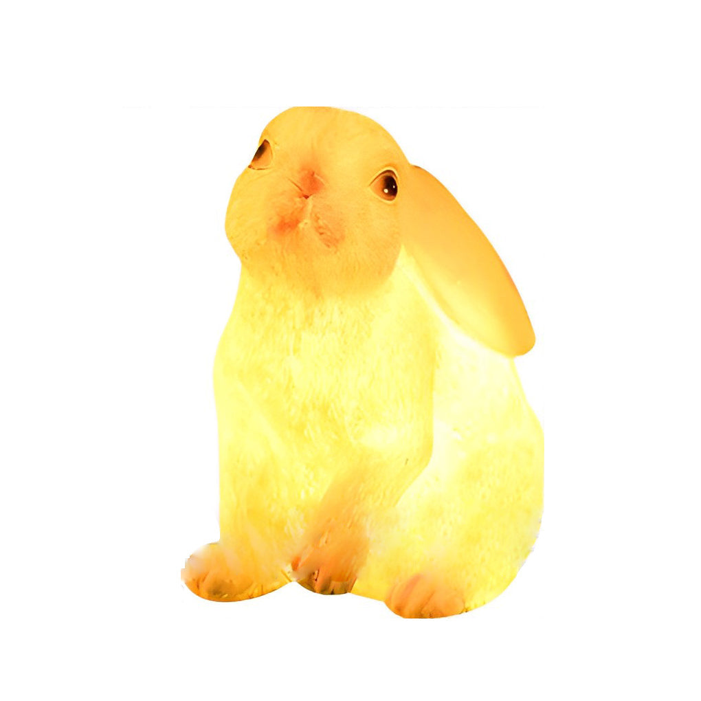 Modern Waterproof Rabbit Garden Light in White Fiberglass for Outdoor Spaces