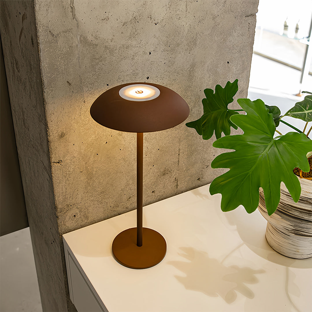 Sleek White Rechargeable Dimmable LED Table Lamp for Modern Home Decor