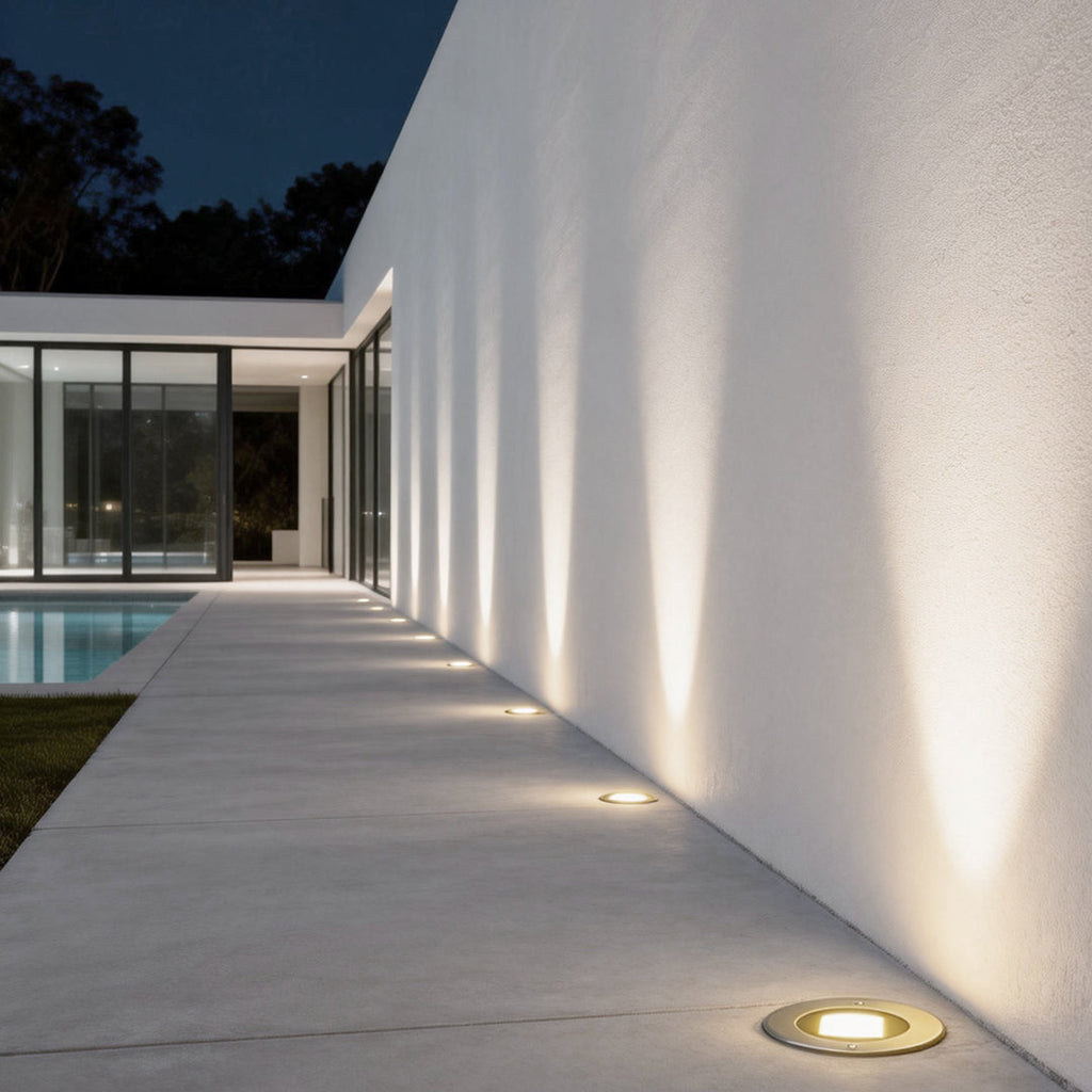 Modern Black LED Recessed Step Lights for Outdoor Deck & Patio Illumination