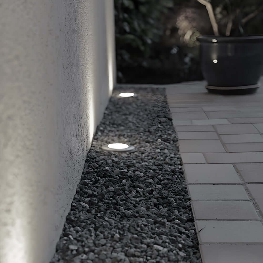 Sleek Stainless Steel Solar LED Recessed Ground Well Light for Outdoors